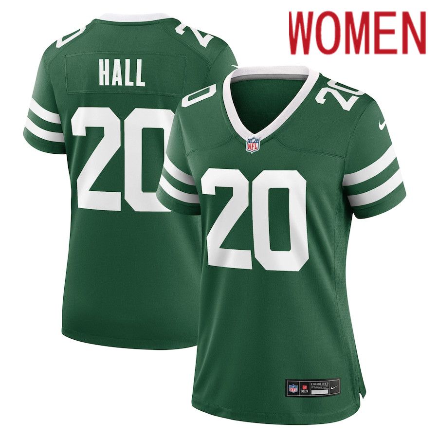 Women New York Jets #20 Breece Hall Nike Legacy Green Game NFL Jersey